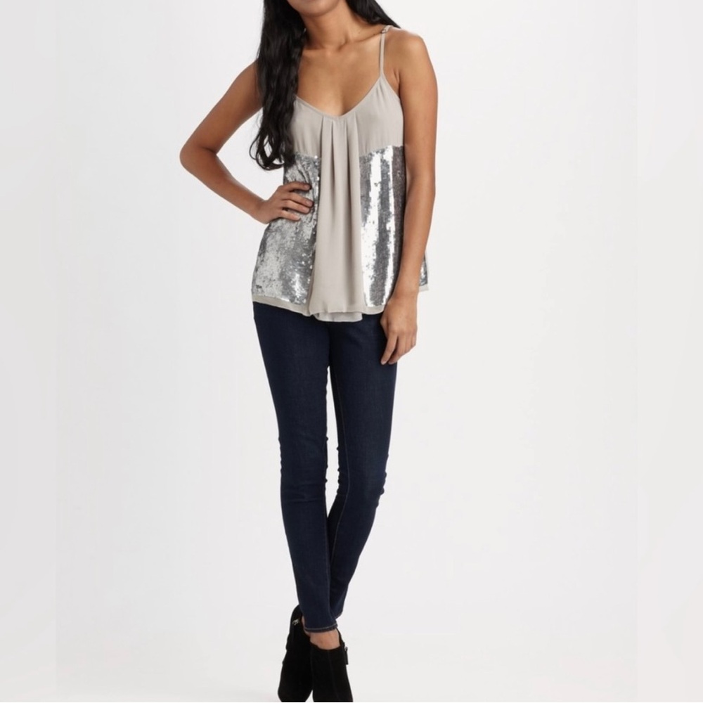 Joie Silk Sequin Silvana Camisole Tank - Picture 4 of 4